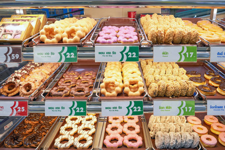 PATTAYA, THAILAND - FEBRUARY 23, 2016: inside of a shopping center in Pattaya. Shopping is a popular pastime in Thailand, particularly with tourists.のeditorial素材