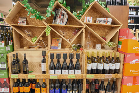 MACAO, CHINA - FEBRUARY 17, 2016: inside of a food store in Macao. Macao is an autonomous territory on the western side of the Pearl River Delta, China.のeditorial素材