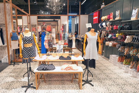 PATTAYA, THAILAND - FEBRUARY 22, 2016: inside of a store at Central Festival Pattaya. Central Festival Pattaya Beach is a shopping mall in Pattaya, Thailand.のeditorial素材
