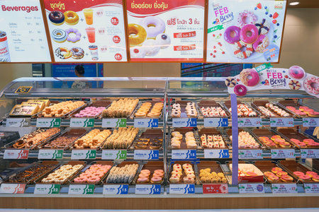 PATTAYA, THAILAND - FEBRUARY 23, 2016: inside of a shopping center in Pattaya. Shopping is a popular pastime in Thailand, particularly with tourists.のeditorial素材