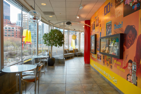 CHICAGO, IL -  MARCH 31, 2016: the upstairs museum in the Rock N Roll McDonald's. The Original Rock...