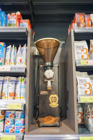 MACAO, CHINA - FEBRUARY 17, 2016: inside of a food store in Macao. Macao is an autonomous territory on the western side of the Pearl River Delta, China.のeditorial素材