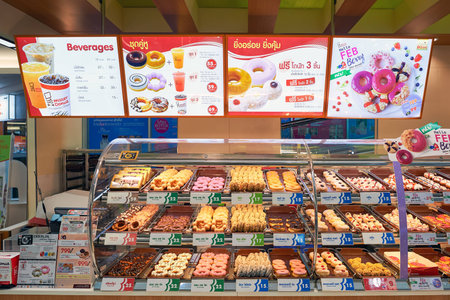 PATTAYA, THAILAND - FEBRUARY 23, 2016: inside of a shopping center in Pattaya. Shopping is a popular pastime in Thailand, particularly with tourists.のeditorial素材