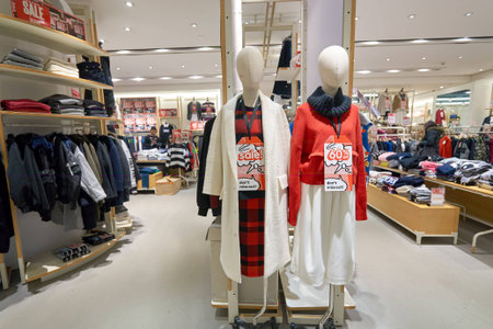 HONG KONG - CIRCA JANUARY, 2016: inside of a store at a shopping center in Hong Kong. Shopping is a...