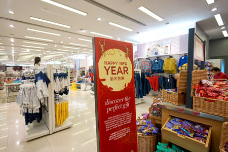 HONG KONG - CIRCA JANUARY, 2016: inside of a store in Hong Kong. Shopping is a widely popular social...