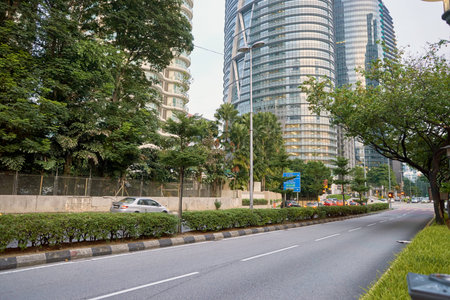 KUALA LUMPUR, MALAYSIA - CIRCA MAY, 2016: Kuala Lumpur at twilight. Kuala Lumpur is the national capital and most populous global city of Malaysia.のeditorial素材