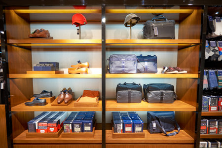 HONG KONG - CIRCA JANUARY, 2016: inside of a shopping center in Hong Kong. Shopping is a widely popular social activity in Hong Kong.のeditorial素材