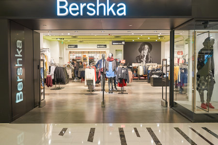 HONG KONG - CIRCA JANUARY, 2016: Bershka store in Hong Kong. Bershka is a retailer and part of the Spanish Inditex groupのeditorial素材