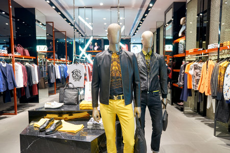 SHENZHEN, CHINA - FEBRUARY 05, 2016: inside of a store at KK Mall in Shenzhen. Shenzhen has excellent shopping choices and offers tourists great shopping opportunities.のeditorial素材