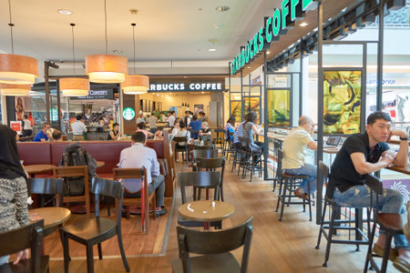 KUALA LUMPUR, MALAYSIA - MAY 09, 2016: inside of Suria KLCC. Suria KLCC is located in the Kuala Lumpur City Centre district. It is in the vicinity of the landmark the Petronas Towers.のeditorial素材