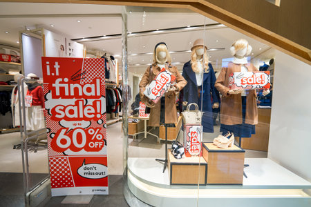 HONG KONG - CIRCA JANUARY, 2016: final sale advertisement in a store at a shopping center in Hong...