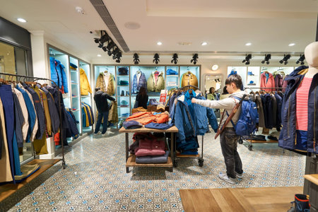 HONG KONG - CIRCA JANUARY, 2016: inside of a store in Hong Kong. Shopping is a widely popular social...