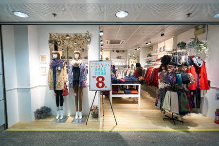 HONG KONG - CIRCA JANUARY, 2016: a store in Hong Kong. Shopping is a widely popular social activity in Hong Kong.のeditorial素材