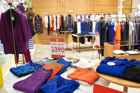 HONG KONG - CIRCA JANUARY, 2016: inside of a store in Hong Kong. Shopping is a widely popular social activity in Hong Kong.のeditorial素材
