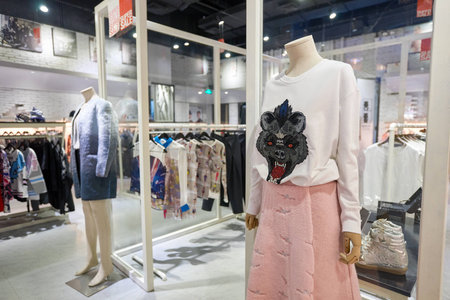 SHENZHEN, CHINA - FEBRUARY 05, 2016: inside of a store at KK Mall in Shenzhen. Shenzhen has...
