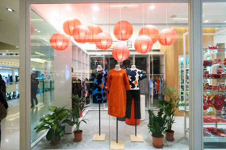 HONG KONG - CIRCA JANUARY, 2016: inside of a shopping center in Hong Kong. Shopping is a widely popular social activity in Hong Kong.のeditorial素材