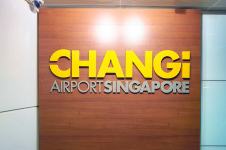SINGAPORE - CIRCA AUGUST, 2016: inside of Changi Aiport. Changi Airport is the primary civilian...