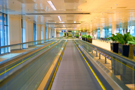 SINGAPORE - CIRCA SEPTEMBER, 2016: inside of Changi Aiport. Changi Airport is the primary civilian...