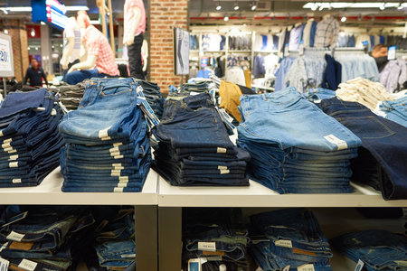 NEW YORK - MARCH 18, 2016: inside of Old Navy store in New York. Old Navy is an American clothing...