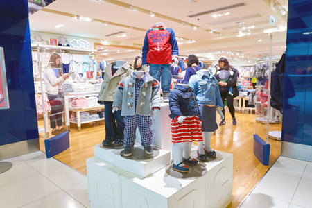 HONG KONG - CIRCA JANUARY, 2016: inside of a shopping mall in Hong Kong. Shopping is a widely popular social activity in Hong Kong.のeditorial素材