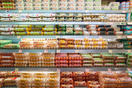 HONG KONG - CIRCA JANUARY, 2016: inside of ThreeSixty store in Elements shopping mall. ThreeSixty is Hong Kong's largest retailer of natural foods and organic foods.のeditorial素材