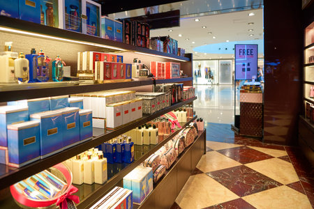 HONG KONG - SEPTEMBER 02, 2016: Victoria's Secret at New Town Plaza. Victoria's Secret is an American designer, manufacturer and marketer of women's premium lingerie, womenswear and beauty products.のeditorial素材