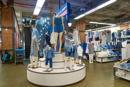 NEW YORK - MARCH 18, 2016: inside of Old Navy store in New York. Old Navy is an American clothing...