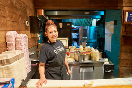 NEW YORK - MARCH 18, 2016: inside of Tres Carnes - 688 6th Ave, New York. Tres Carnes is a barbeque eatery offering authentic Texas Smoked Mexican Fare.のeditorial素材