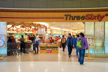 HONG KONG - CIRCA JANUARY, 2016: ThreeSixty store in Elements shopping mall. ThreeSixty is Hong...