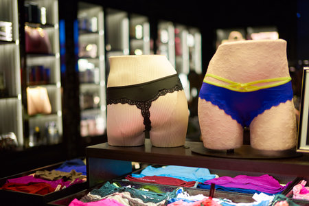 SINGAPORE - SEPTEMBER 12, 2016: inside a Victoria's Secret store at Changi Airport. Victoria's Secret is an American designer, manufacturer and marketer of women's premium lingerie, womenswear and beauty products.のeditorial素材