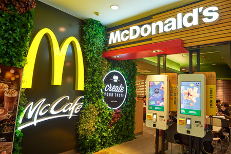 HONG KONG - CIRCA JANUARY, 2016:  McDonald's in Hong Kong. McDonald's is the world's largest chain...