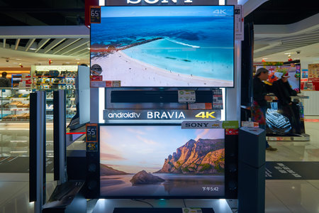 HONG KONG - CIRCA JANUARY, 2016: an electronic store at shopping center in Hong Kong. Shopping is a...