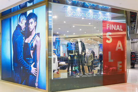 HONG KONG - CIRCA JANUARY, 2016: inside of a shopping mall in Hong Kong. Shopping is a widely popular social activity in Hong Kong.のeditorial素材