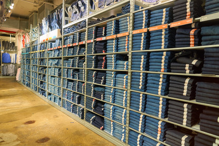 NEW YORK - MARCH 18, 2016: inside of Old Navy store in New York. Old Navy is an American clothing...