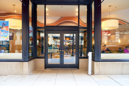 CHICAGO, IL - 26 MARCH, 2016: a McDonald's restaurant in Chicago. McDonald's is the world's largest chain of hamburger fast food restaurants.のeditorial素材