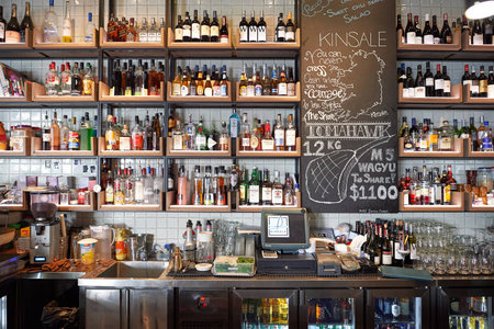 HONG KONG - OCTOBER 25, 2015: inside Kinsale restaurant. Kinsale is a restaurant located in Hong Kong's Kennedy Town.のeditorial素材