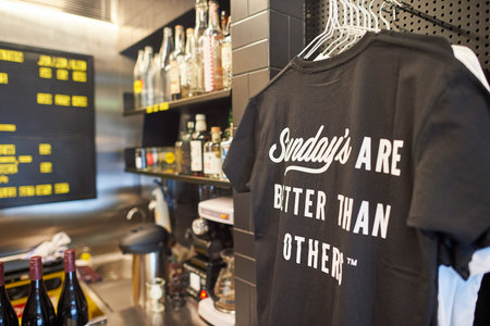 HONG KONG - OCTOBER 25, 2015: Sunday's Grocery store. Sunday's Grocery is a grocery store, located in Kennedy Town.のeditorial素材