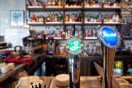 HONG KONG - OCTOBER 25, 2015: inside Kinsale restaurant. Kinsale is a restaurant located in Hong Kong's Kennedy Town.のeditorial素材