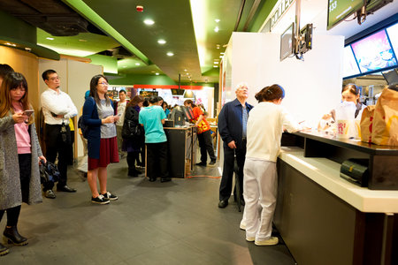 HONG KONG - CIRCA NOVEMBER, 2016: a McDonald's restaurant in Hong Kong. McDonald's, or simply McD,...