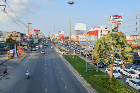 PATTAYA, THAILAND - CIRCA FEBRUARY, 2016: Pattaya at daytime. Pattaya is a resort city in Thailand.のeditorial素材