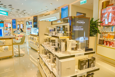 HONG KONG - CIRCA NOVEMBER, 2016: cosmetics for sale in Hong Kong. Hong Kong's cosmetics market is...