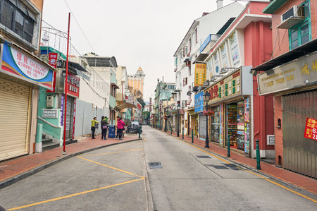 MACAO - CIRCA FEBRUARY, 2016: Macao at daytime. Macao is an autonomous territory on the western side of the Pearl River Delta in East Asia.のeditorial素材