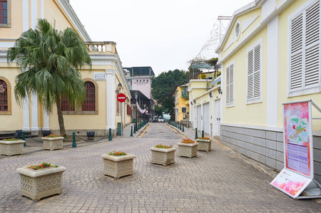 MACAO - CIRCA FEBRUARY, 2016: Macao at daytime. Macao is an autonomous territory on the western side of the Pearl River Delta in East Asia.のeditorial素材
