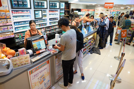 HONG KONG - CIRCA NOVEMBER, 2016: a 7-Eleven store in Hong Kong. 7-Eleven is an international chain...