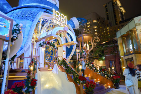 HONG KONG - CIRCA NOVEMBER, 2016: Christmas decorations at 1881 Heritage.