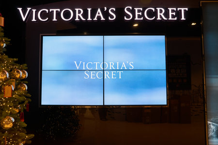 HONG KONG - CIRCA NOVEMBER, 2016: inside Victoria's Secret store. Victoria's Secret is an American designer, manufacturer and marketer of women's premium lingerie, womenswear and beauty products.のeditorial素材