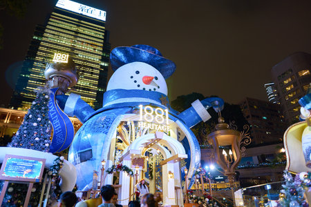 HONG KONG - CIRCA NOVEMBER, 2016: Christmas decorations at 1881 Heritage.のeditorial素材