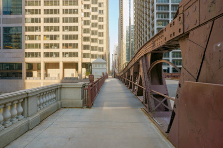 CHICAGO, USA - CIRCA APRIL, 2016: Chicago urban landscape at daytime. Chicago is the third-most populous city in the United Statesのeditorial素材