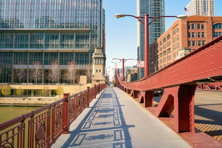CHICAGO, USA - CIRCA APRIL, 2016: Chicago urban landscape at daytime. Chicago is the third-most populous city in the United Statesのeditorial素材