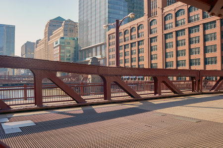 CHICAGO, USA - CIRCA APRIL, 2016: Chicago urban landscape at daytime. Chicago is the third-most populous city in the United Statesのeditorial素材